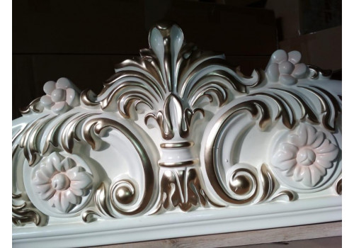 Столовая  Батичелла new , с 6-дверной витриной, слоновая кость