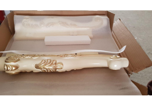 Столовая  Батичелла new , с 4-дверной витриной, слоновая кость