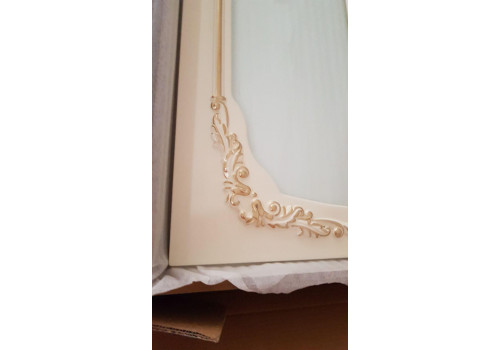 Столовая  Батичелла new , с 4-дверной витриной, слоновая кость