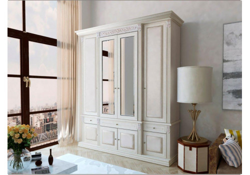 Шкаф 4-х ств. с декором  Б13.1 Карамель