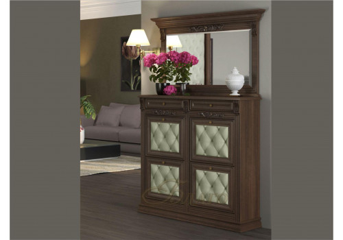 Обувница 4-х ст. с двумя ящиками Б5.16-19 Орех