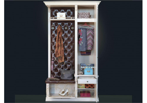 Прихожая со шкафом и полкой Б5.11-2 Карамель/Коричневый