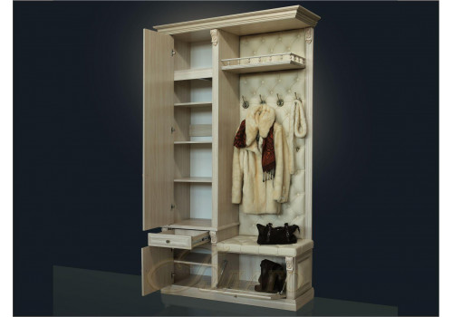 Прихожая со шкафом и полкой Б5.11-2 Карамель/Бежевый