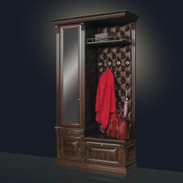 Прихожая со шкафом и полкой Б5.11-2 Орех/Коричневый