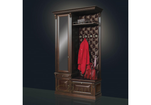 Прихожая со шкафом и полкой Б5.11-2 Орех/Коричневый