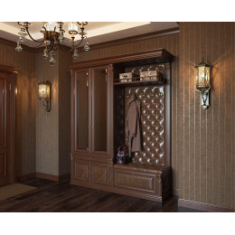 Прихожая со шкафом и вешалкой без зеркал Б5.11-11 Орех/Коричневый