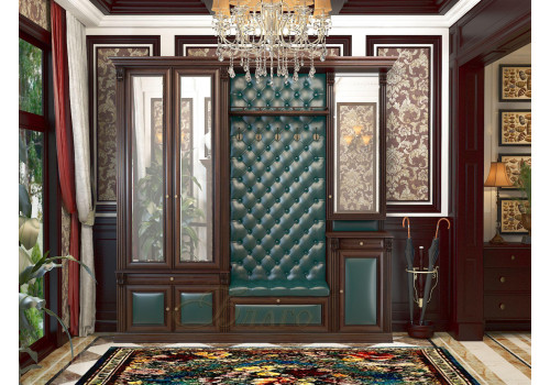 Прихожая Б5.11-7 Орех/Изумруд