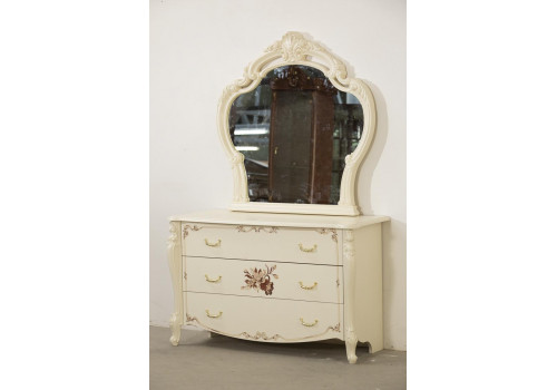 Комод  с зеркалом АЛЬБА Бежевый