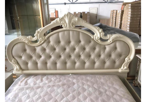 Кровать 2-х спальная 1800*2000 ИРИНА Бежевый глянец