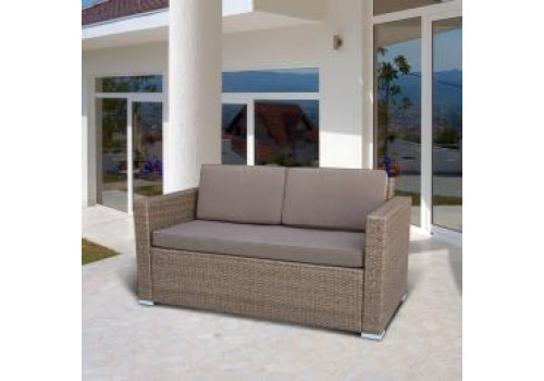 Плетеный диван S52B-W56 Light brown