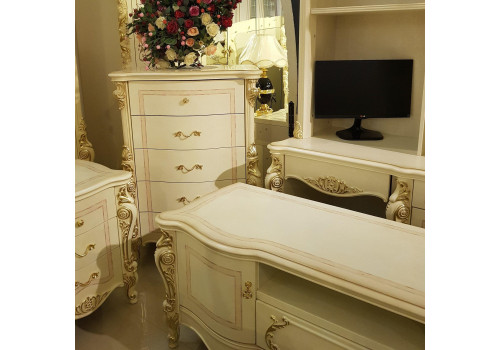 Спальня ДЖУЛЬЕТТА JULIET 3288, с 4-дверным шкафом, беж с золотом