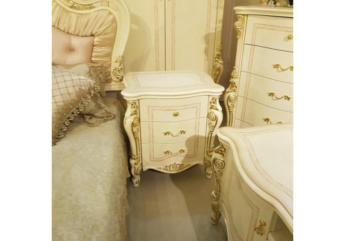 Тумба прикроватная ДЖУЛЬЕТТА JULIET 3288, беж с золотом