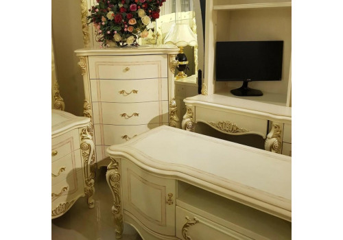 Комод высокий ДЖУЛЬЕТТА JULIET 3288, беж с золотом