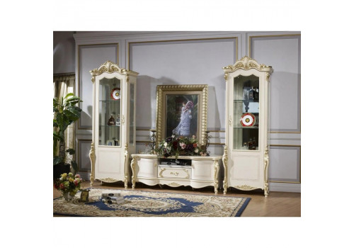 Витрина 1-дверная  Джульетта JULIET 3288 , беж с золотом