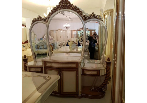 Комод  Екатерина EKATERINA 3906 , слоновая кость+орех