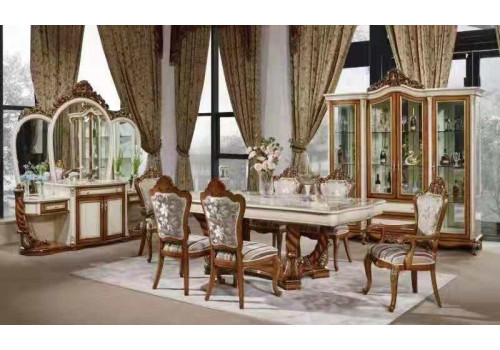 Кресло  Екатерина EKATERINA 3906 , слоновая кость+орех