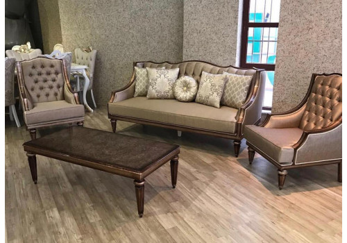 Комплект мягкой мебели ЭЛДЖИОФОР ELDGIOFOR, орех