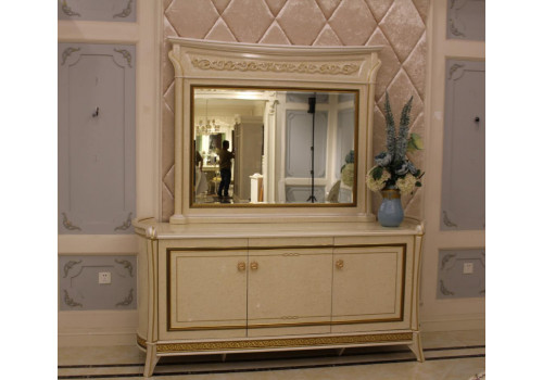 Комод с зеркалом ЭРИДАН ERIDAN 3917, слоновая кость