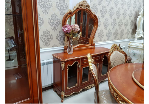 Столовая  Филадельфия FILADELFIA 700 , с овальным столом,стулья А орех