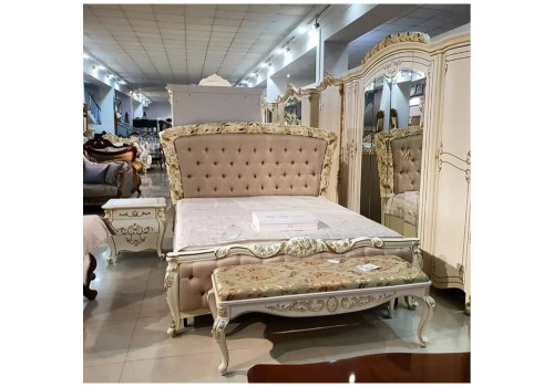 Кровать 1,8 м ФИОРА FIORA 3299, слоновая кость