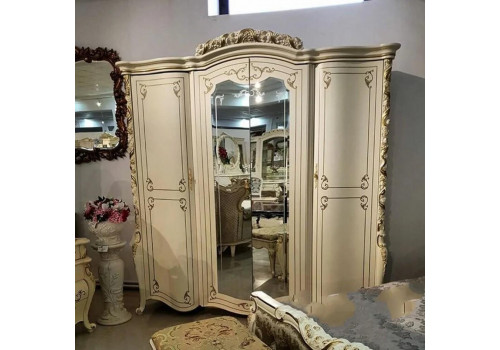 Шкаф 4-дверный ФИОРА FIORA 3299, слоновая кость