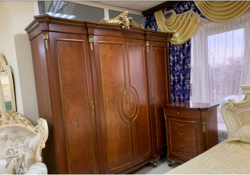 Шкаф 4-дверный ФРАНЦИСКО FRANCISKO K03 B, орех