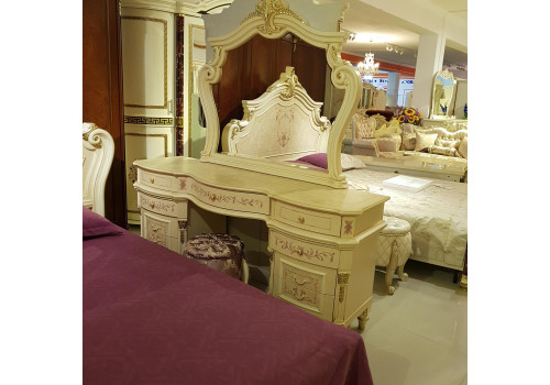 Спальня ФРАНЦИСКО FRANCISKO K03 W, с 6-дверным шкафом, слоновая кость