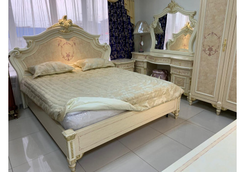 Спальня ФРАНЦИСКО FRANCISKO K03 W, с 4-дверным шкафом, слоновая кость