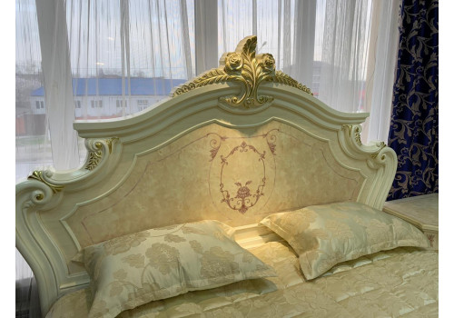 Спальня ФРАНЦИСКО FRANCISKO K03 W, с 4-дверным шкафом, слоновая кость