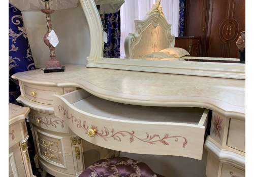 Спальня ФРАНЦИСКО FRANCISKO K03 W, с 4-дверным шкафом, слоновая кость