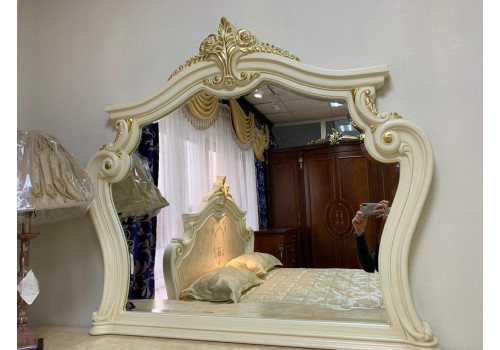 Спальня ФРАНЦИСКО FRANCISKO K03 W, с 4-дверным шкафом, слоновая кость