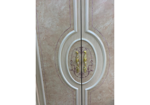 Спальня ФРАНЦИСКО FRANCISKO K03 W, с 4-дверным шкафом, слоновая кость