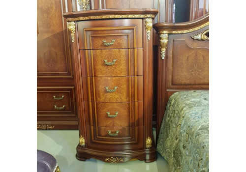 Комод высокий ГАБРИЭЛЛА GABRIELLA 8080, орех с золотом