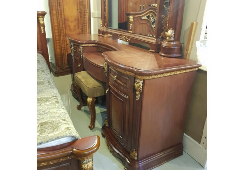 Пуф ГАБРИЭЛЛА GABRIELLA 8080, орех с золотом