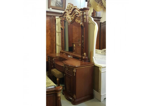 Пуф ГАБРИЭЛЛА GABRIELLA 8080, орех с золотом