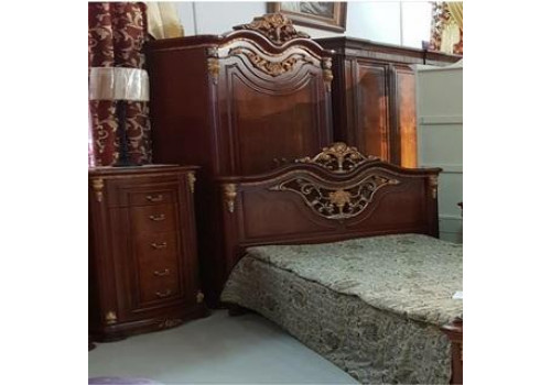 Шкаф 2-дверный ГАБРИЭЛЛА GABRIELLA 8080, орех с золотом