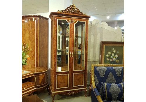 Витрина 2-дверная  Грация GRACIA 891 , орех