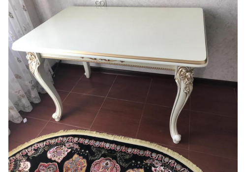 Стол Изабелла Белый золото раскладной