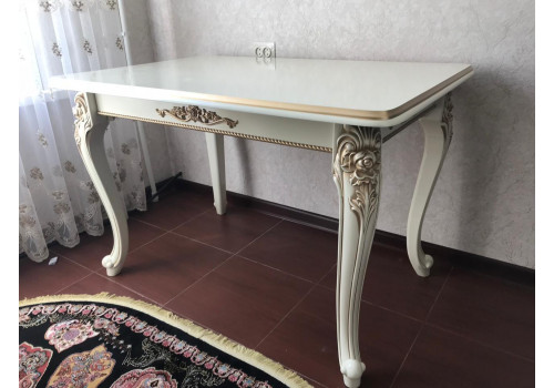 Стол Изабелла Белый золото раскладной