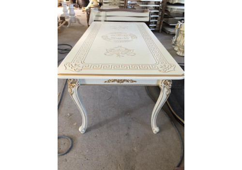 Стол Изабелла Белый золото раскладной