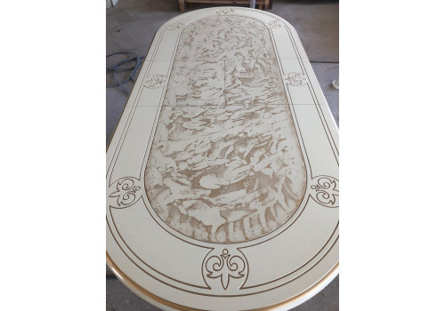 Стол Катания Крем золото