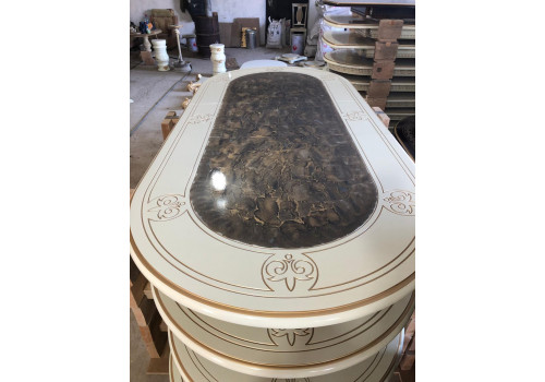 Стол Катания Крем золото