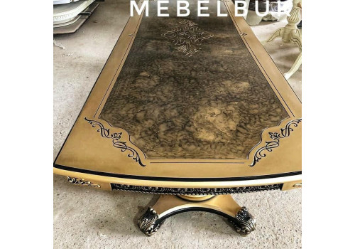 Стол Катания Овальный Орех золото