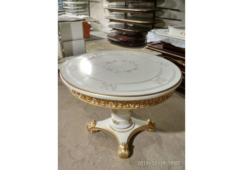 Стол Валенсия Белый золото раскладной