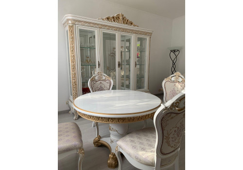 Стол Валенсия Белый золото раскладной