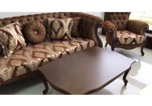 Комплект мягкой мебели ХЮРРЕМ CHURREM, орех, ткань - коричневый