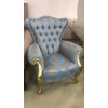 Комплект мягкой мебели ХЮРРЕМ CHURREM, золото, ткань - голубой