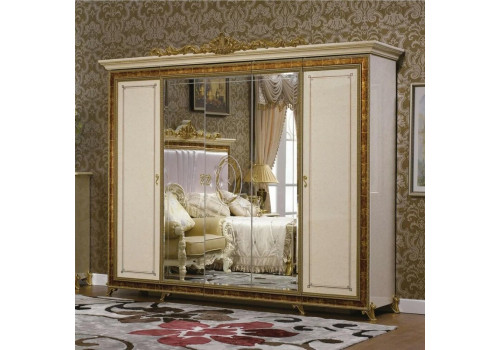 Шкаф 5-дверный ИЗАБЕЛЛА IZABELLA 801, слоновая кость