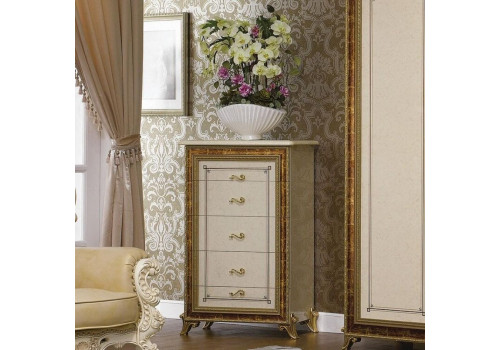 Комод высокий ИЗАБЕЛЛА IZABELLA 801, слоновая кость