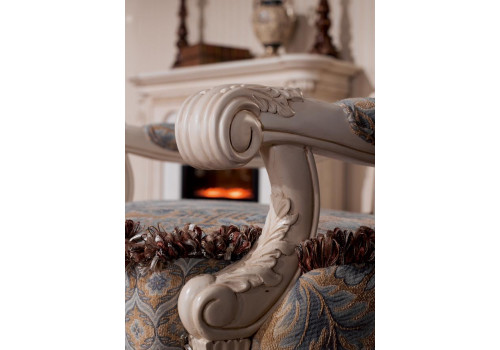 Стул-кресло ИЗАБЕЛЛА IZABELLA 208, белый с золотом